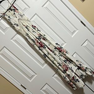 Very long floral dress